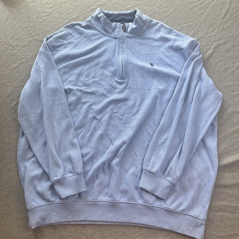 US Polo‎ Assn Sweatshirt 3XLT Blue 1/4 Zip Embroidered Logo Outdoor Golf